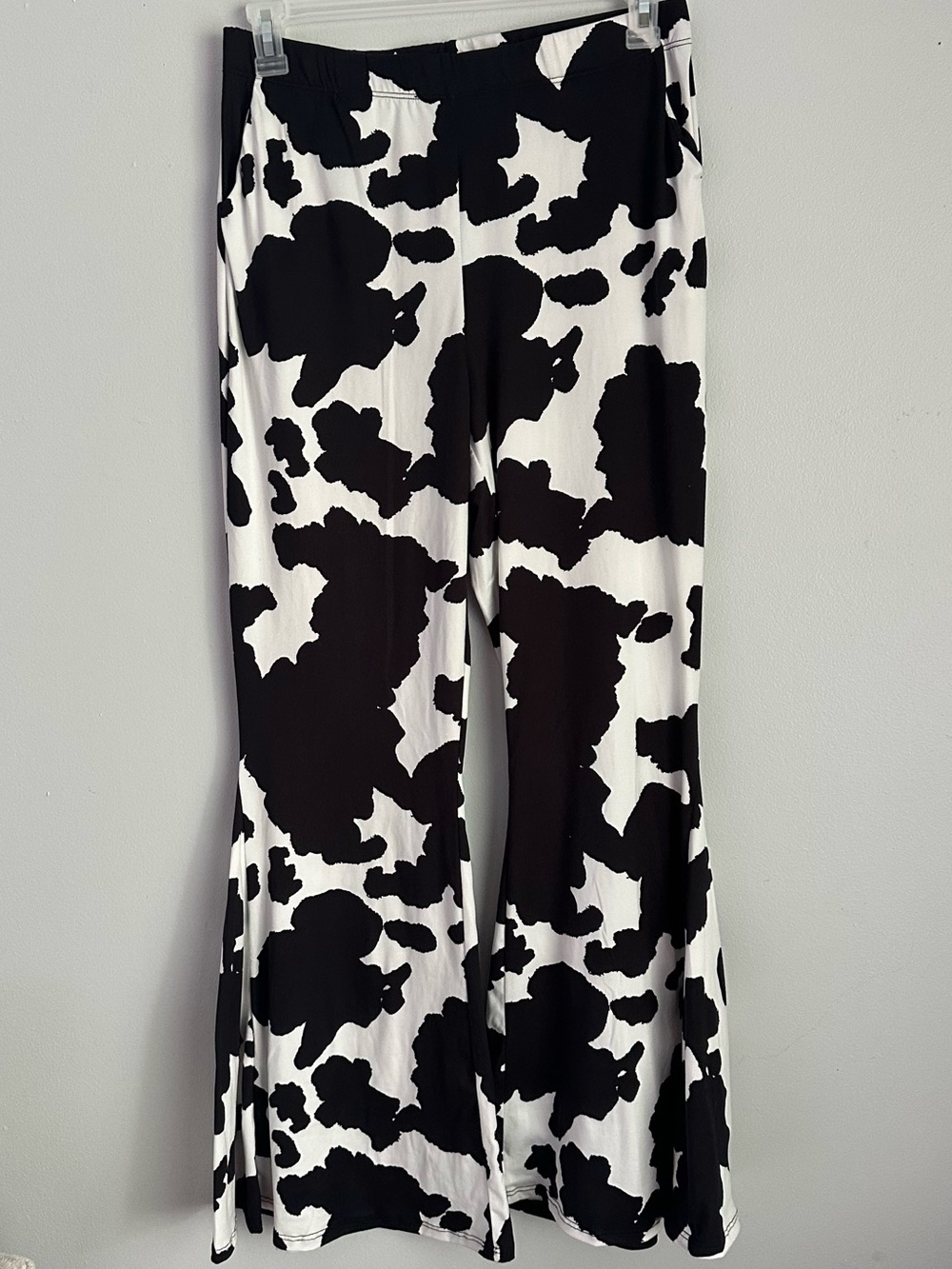 Jade by Jane XL Cow Print flare leg pants stretchy leggings
